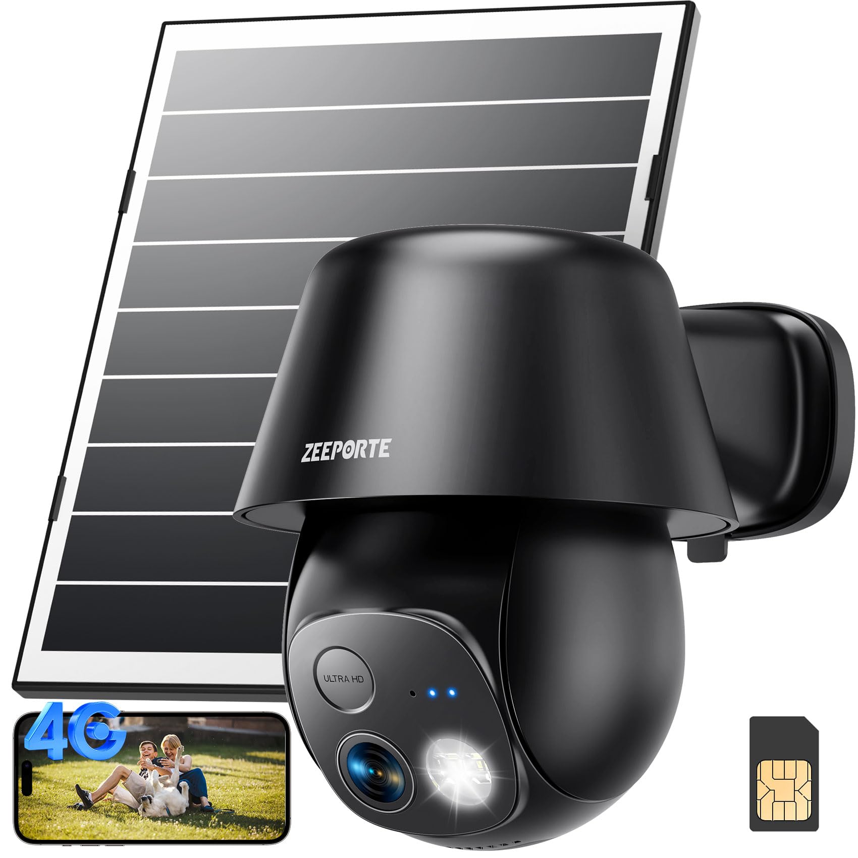 Solar Wireless Camera 4G LTE 2台セット Amazon.com : 4G LTE Cellular Solar Security Cameras Wireless